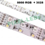 12v 5050+3528 RGBW double row 120 LED strip light